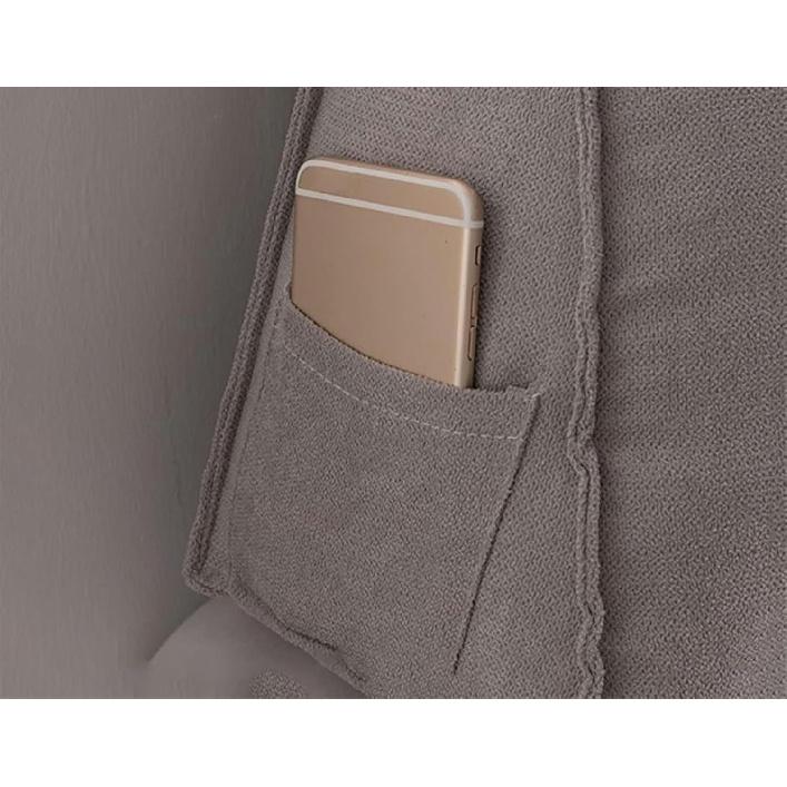 

Подушки-клинья для изголовья + Подушка-клин для кровати для отдыха и чтения, Супермягкая треугольная прикроватная подушка, Поддержка для позиционирования для длительного чтения 80cm/31.5inch черный серый