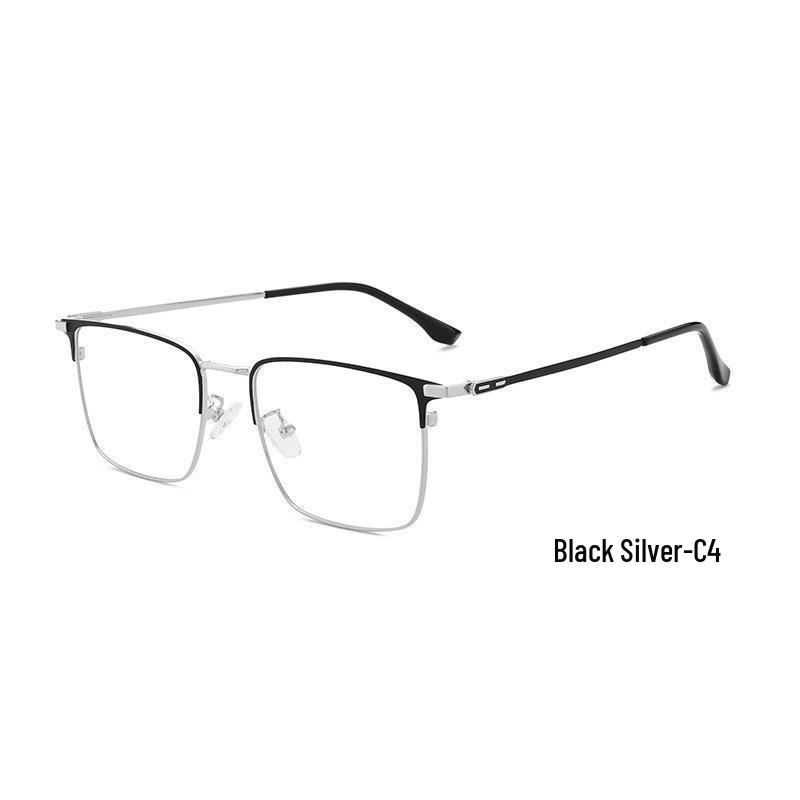 Half-Frame Eyebrow-Rimmed Titanium Glasses with Anti-Blue Light Myopia Frames
