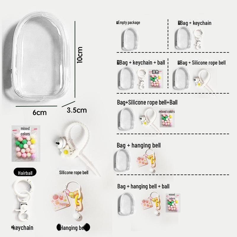Pop Mart 3D Transparent Baby Bag Storage with Dopamine Color