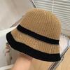 Foldable Straw Bucket Hat Wide Brim Fisherman's Hat Portable Panama Hat  Women Girls