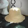 Foldable Raw Edge Fisherman Hat Simple Sun Protection Cap Versatile Thin Bucket Hat  Spring