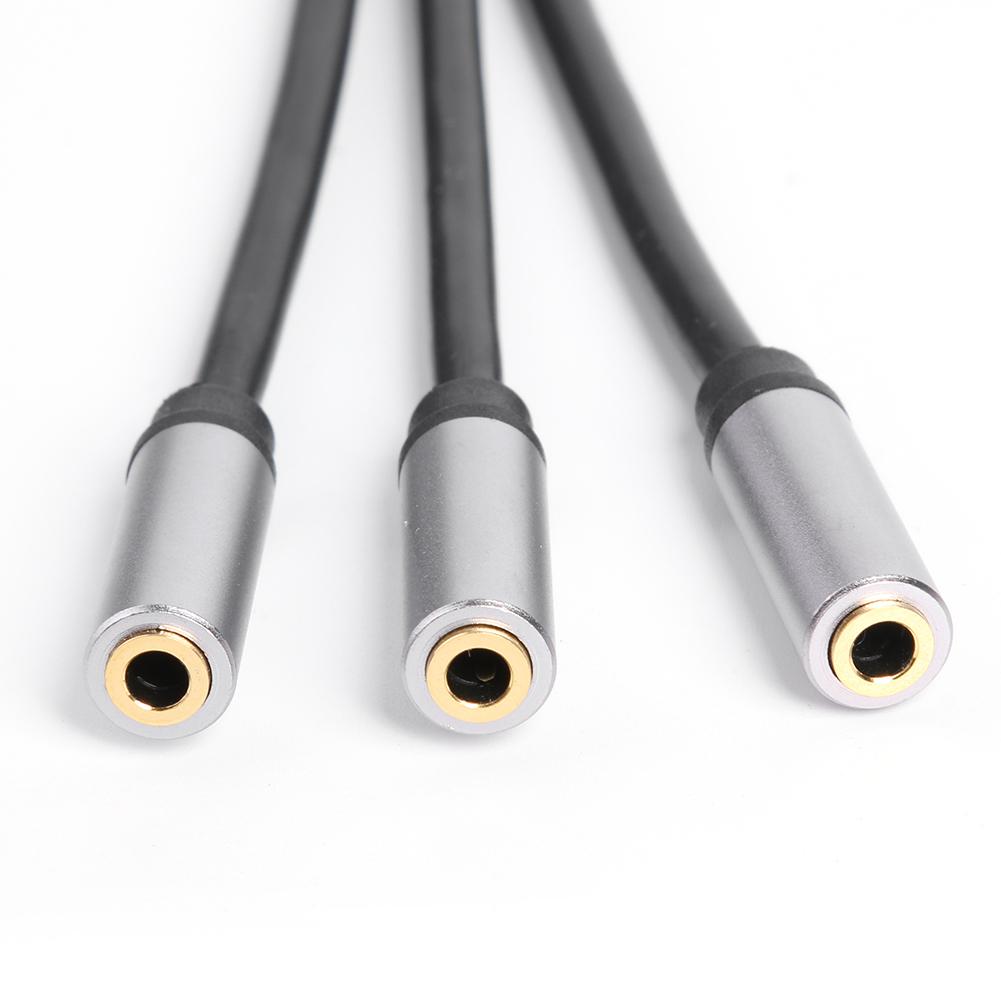 1ft 3.5mm Audio Splitter Cable 1/8 inch TRS Plug to 3.5mm Jack 3 Output AdapterGood product