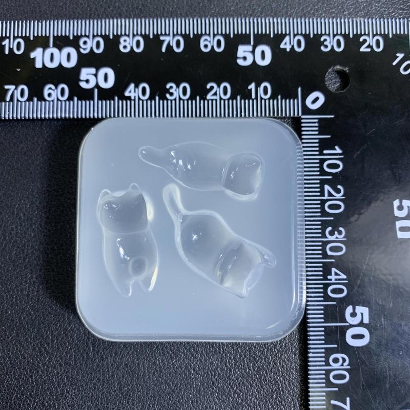Unique Cat Shaped Decorations Mould Easy To Demould Silicone Ornaments Mold