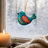 Handgefertigter Filzvogel-Schmuck, Vintage-Stickerei Vogel Hängedekoration, Handgefertigter Bunter Vogel Weihnachtsbaumschmuck