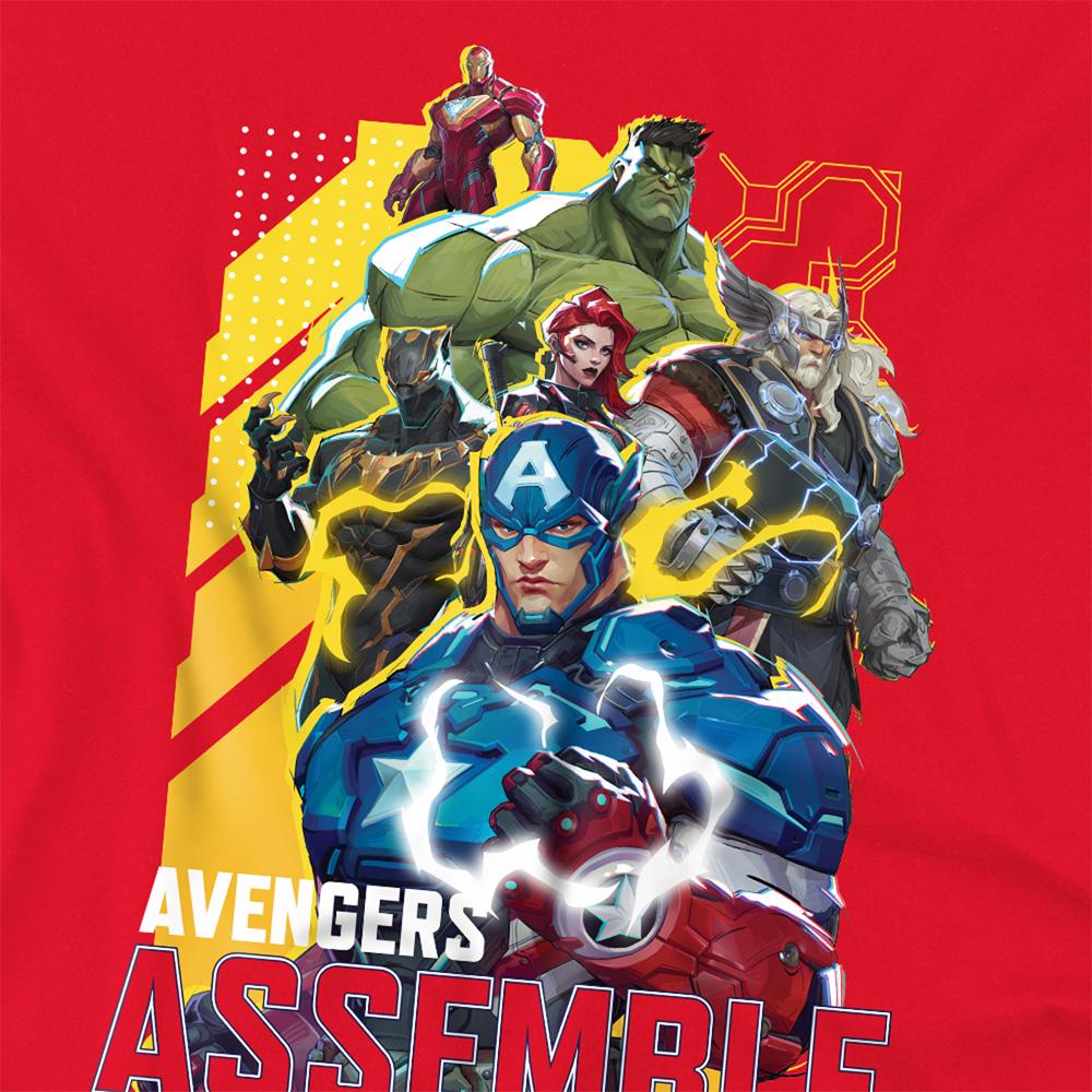 Marvel Rivals Unisex Adult Assemble Avengers T-Shirt