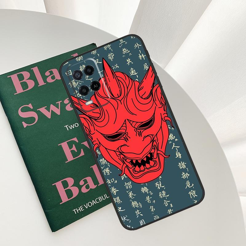 Hannya Demon Oni Case For Oppo A15 A16 A17 A52 A72 A76 A96 A54 A74 A94 A54S A57S A58 A78 A98 A57 A77 Cover