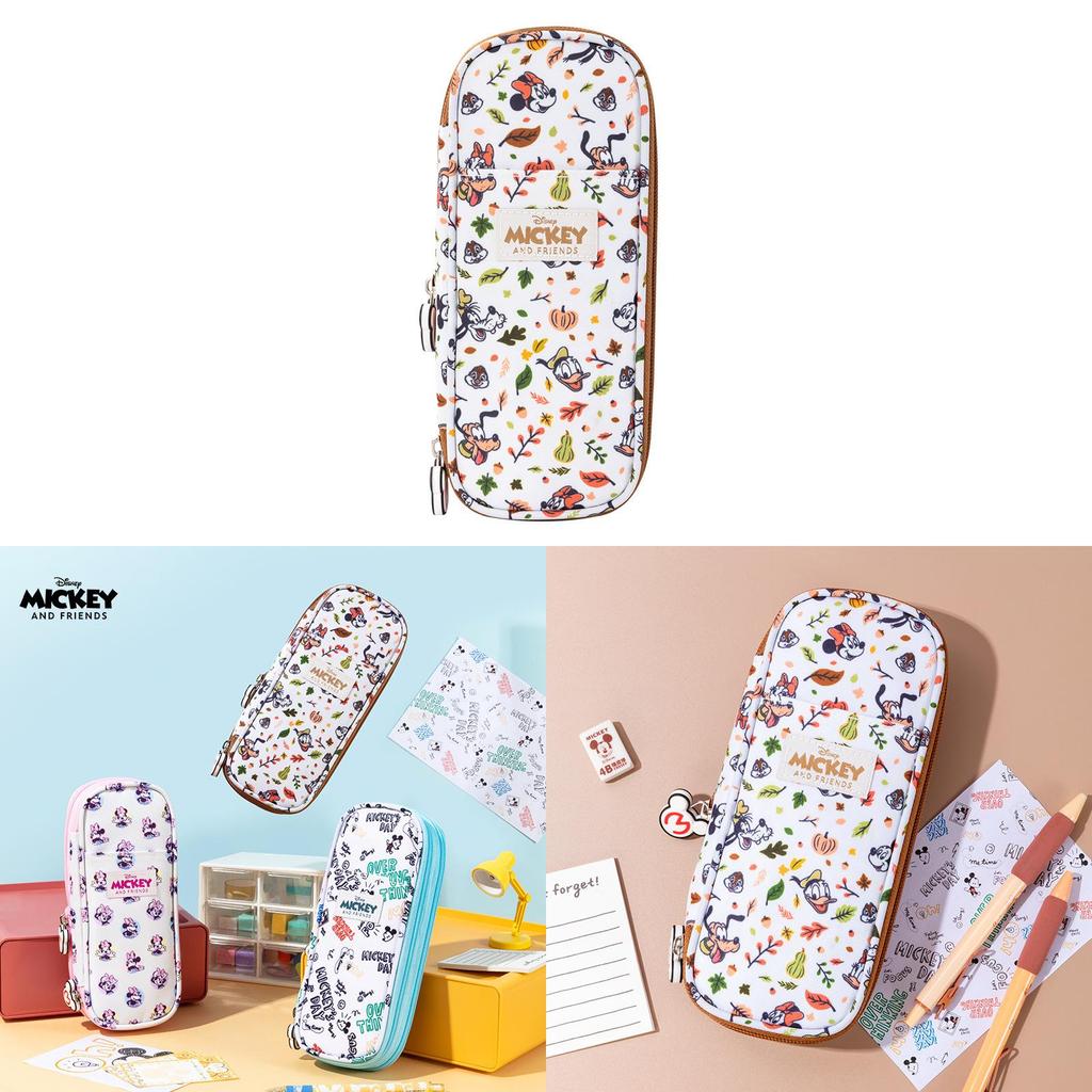 Mickey Mouse Large Capacity Cartoon Pencil Case With Polyester Material For Kids And Students