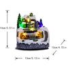 LED Christmas House Village House With Train LED Light Music Building Figurine Home Tabletop Decor Holiday Display