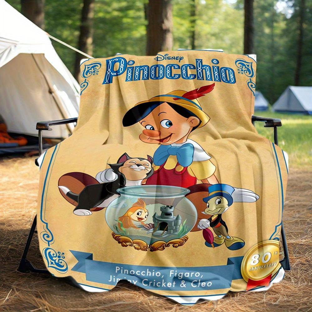 1pc, Pinocchio & Friends Blanket Seasonal Throw for All Seasons, Living Room, Travel, Outdoor Blankets, Camping