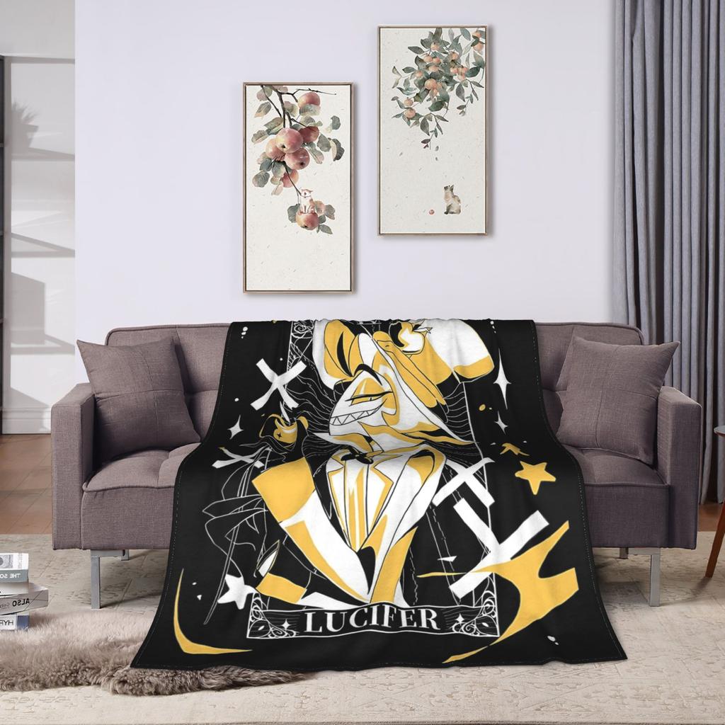 Hazbins Hotels Lucifer Anime Blanket Coral Fleece Plush Autumn/Winter   Super Warm Throw Blankets for Home Couch Bedspread
