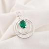Green Emerald Gemstone Pendant Jewelry, Handmade Gorgeous Silver Pendant , 925 Sterling Silver Jewelry For Wedding Gift