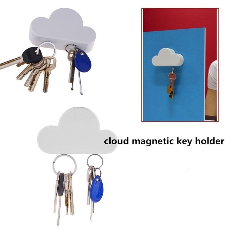 1PC Kit Lovely Cloud Shape Magnetic Key Hook Wall Hangers Holder Home Decoration
