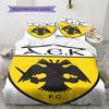 AEK Athens F.C Logo Bedding Quilt Set Quilt Cover Pillowcase Home Decoration Birthday Gift (1 * Duvet Cover + 2 * Pillowcase, Without Core)