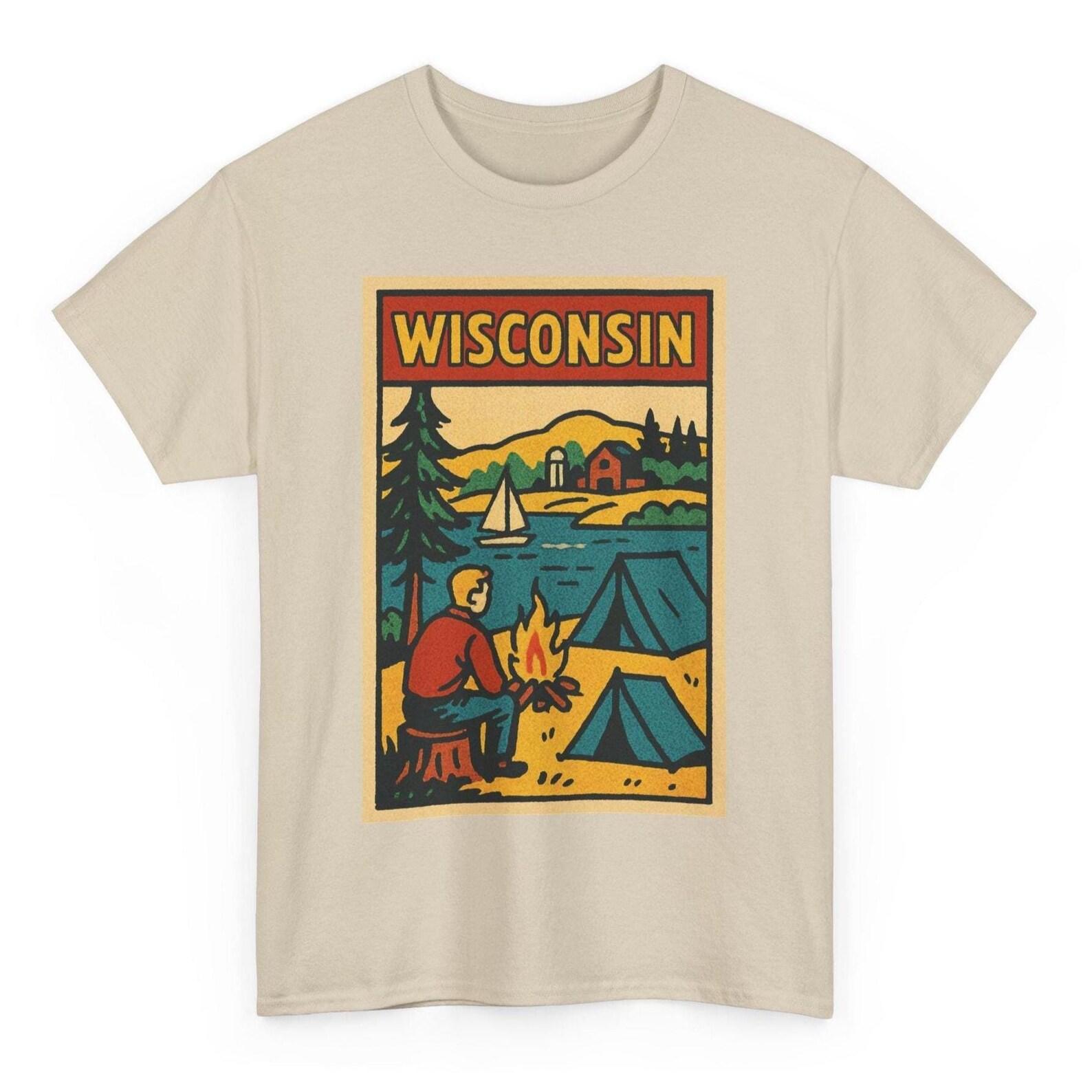 Wisconsin Retro Comic T-Shirt: Vintage Dairy State Pride M