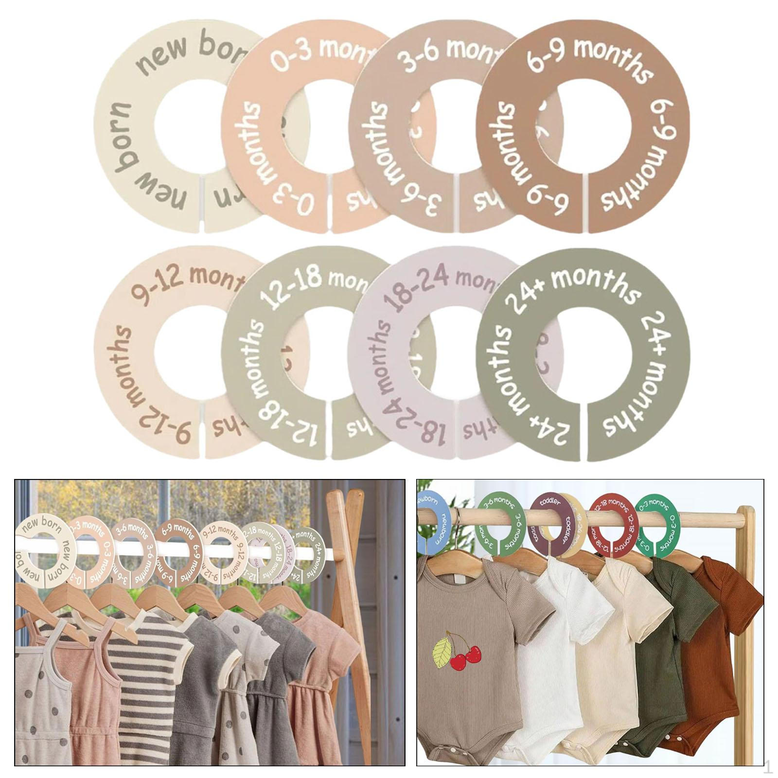 

8 Closet Dividers, Portable Clothes Organizers, Divider Hangers for Closets And Suitcases. colorful