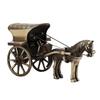 Brass Horse Cart Tanga Showpiece for Office, Home, Horse Carriage (Ghoda Gadi) for Good Luck Home Decor