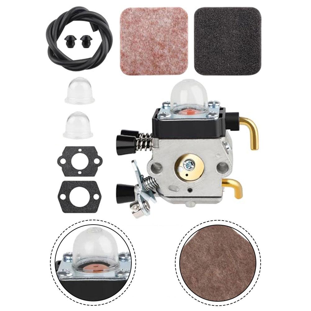 New FS80R FS85 FS74 FS76 Carburetor Air Filter Kit With Gaskets & Fuel Line & Oil Cup C1q-S97 Garden Lawn Mower Replace Accesso