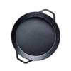 Zhi Shi 40cm Cast Iron Flat Frying Pan with Lid