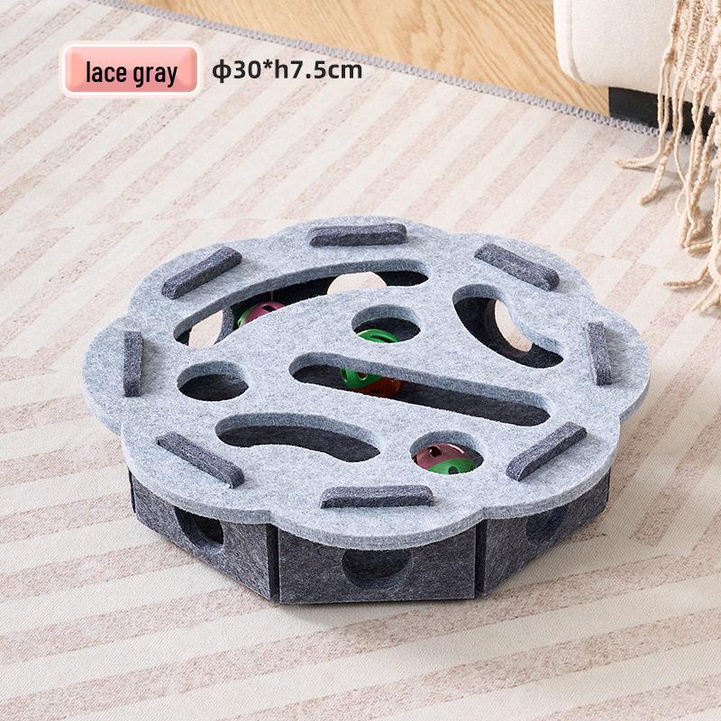 Cat Maze Toy: Educational Self-Entertainment Box with Teaser Bell Ball for Kittens and Young Cats