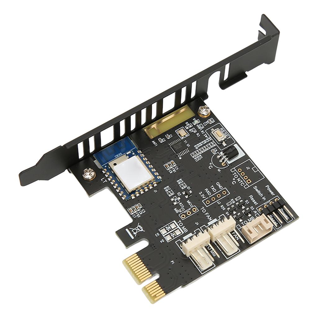 PC Remote Switch Card Remote Control Temperature Detection Fan Speed Support 2.4G PCIE 1X Interface