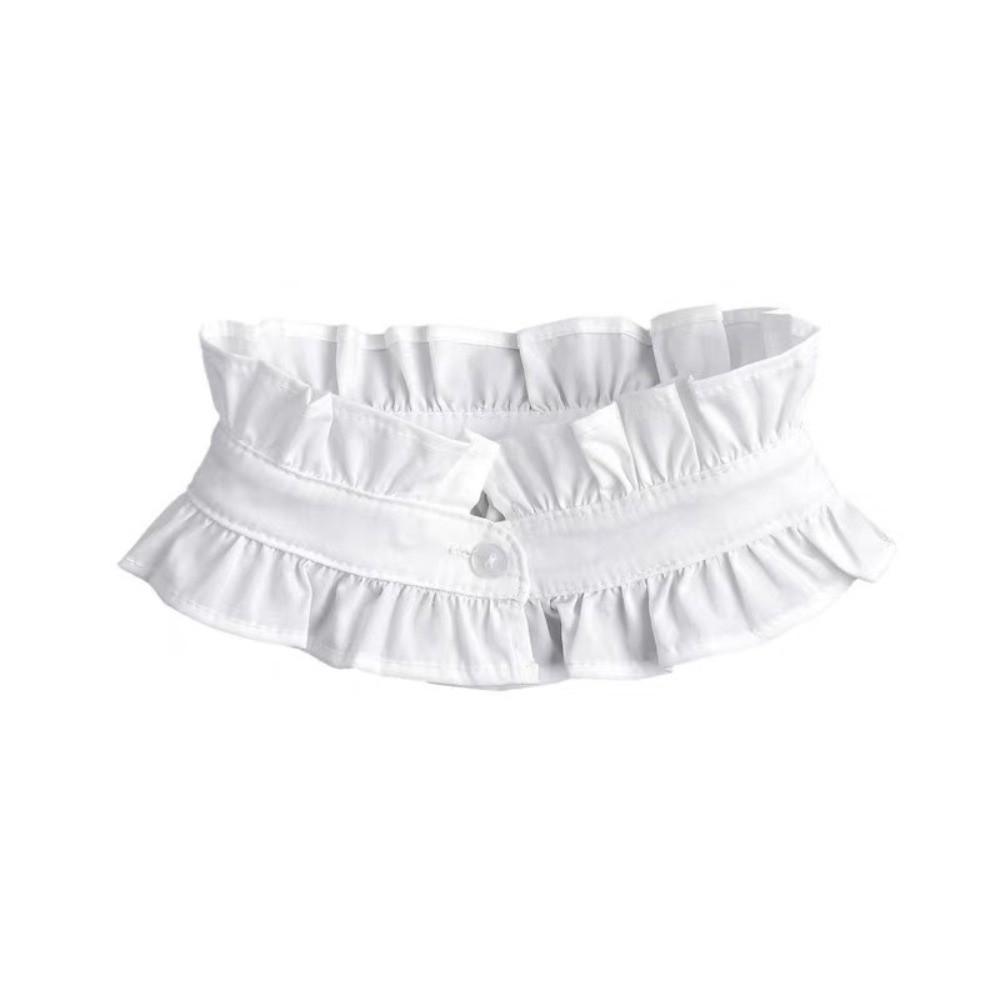 Stand Collar Ruffled Detachable Collar Polyester Decorative Neck Ruff For Women