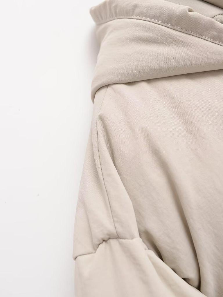 Damen 2024 Herbst/Winter Europäischer & Amerikanischer Stil Kapuzenjacke Warm Baumwollwattiert Kurz