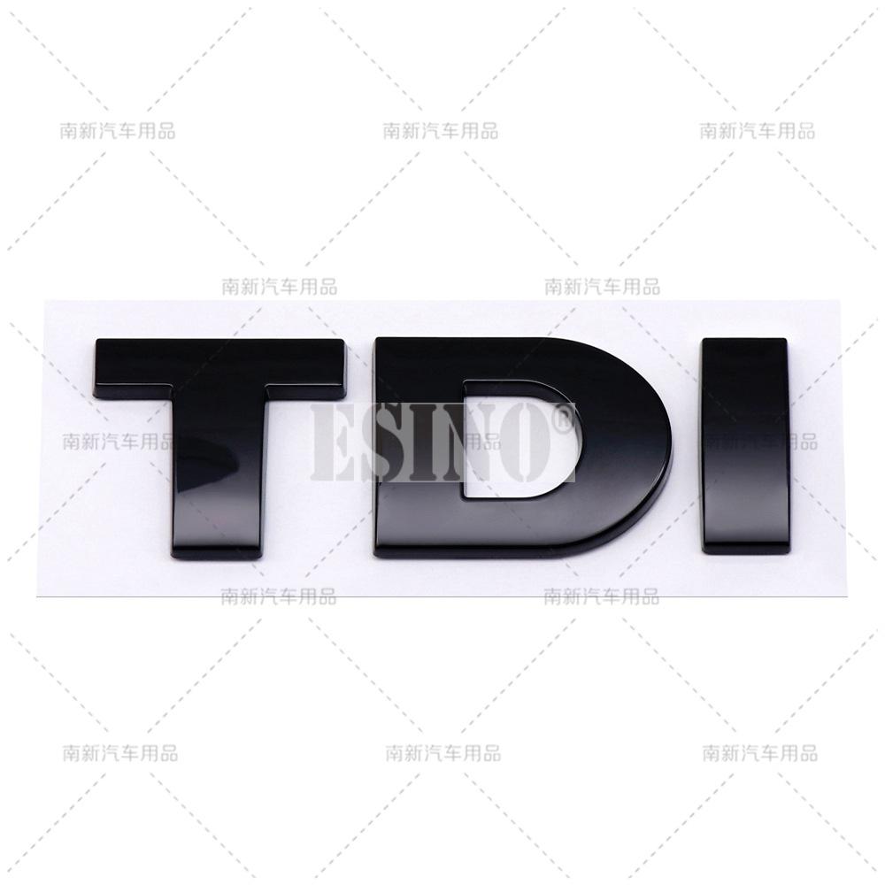 emsqc4 New 3D TDI Turbo Direct Injection ABS Adhesive Car Trunk Emblem Rear Body Tailgate Accessories Adhesive Styling Badge