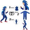Sonic Cosplay Costume Jumpsuit For Kids Halloween Role Play