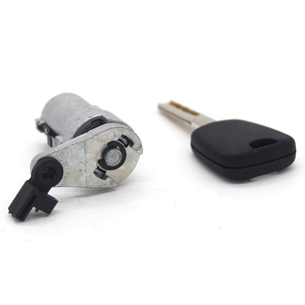 Car Front Door Ignition Switch Door Lock Ignition Switch Barrel Lock With Keys For New 307 black  silver