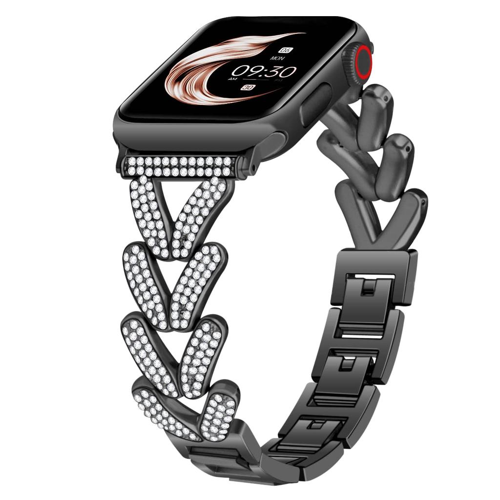Bling Band for Apple Watch Strap 40mm 41mm 42mm 38mm 46mm 44mm 45mm 49mm Diamond Metal Bracelet iWatch series 10 se Ultra 2 8 9