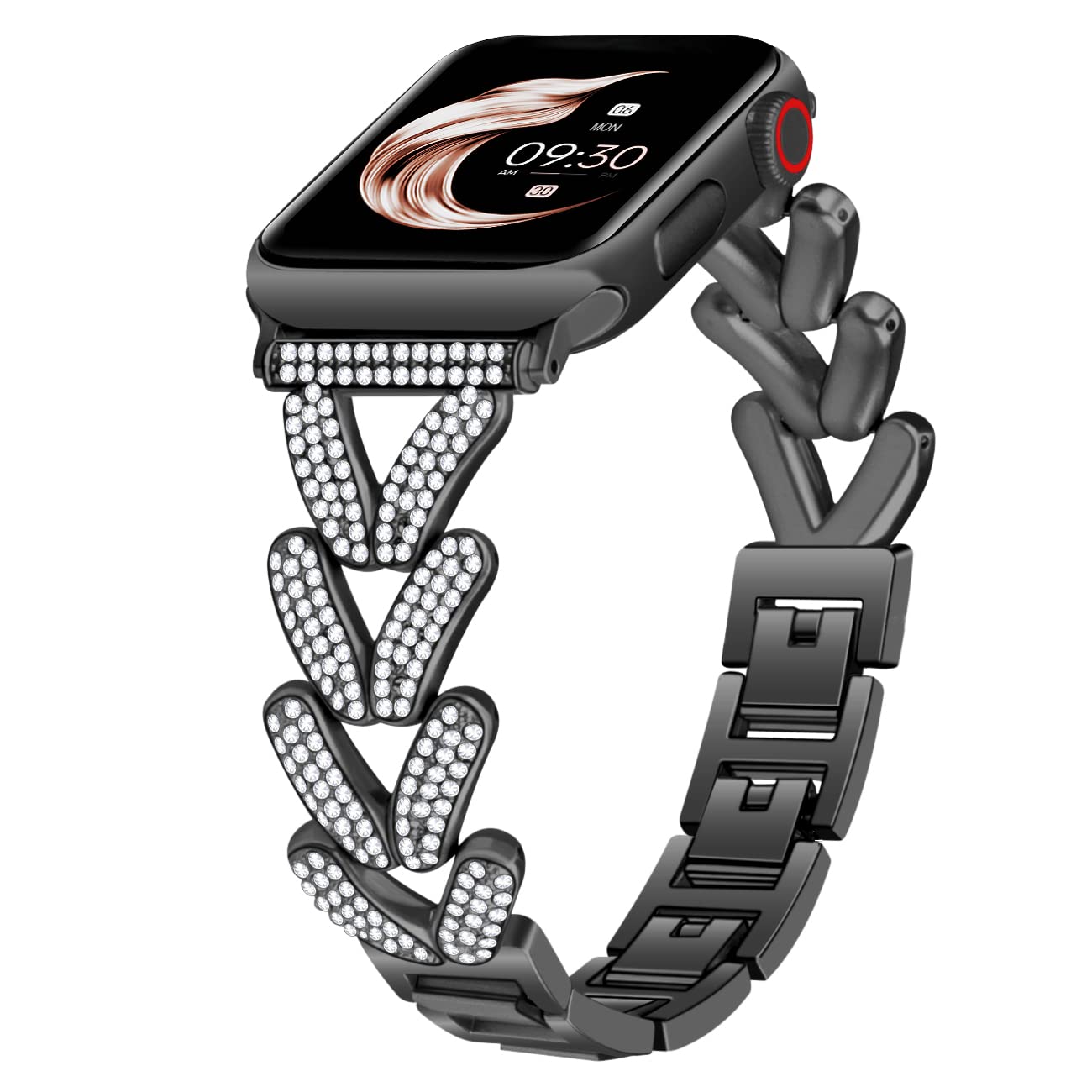 

Металлический ремешок Bling для Apple Watch Bands 49 мм 46 мм 42 мм 45 мм 41 мм 44 мм 40 мм женский ремешок из нержавеющей стали с бриллиантами для Ultra 2/1 Series 10 9 8 7 6 5 4 3 SE 46(S10)-42 44 45 46 49mm