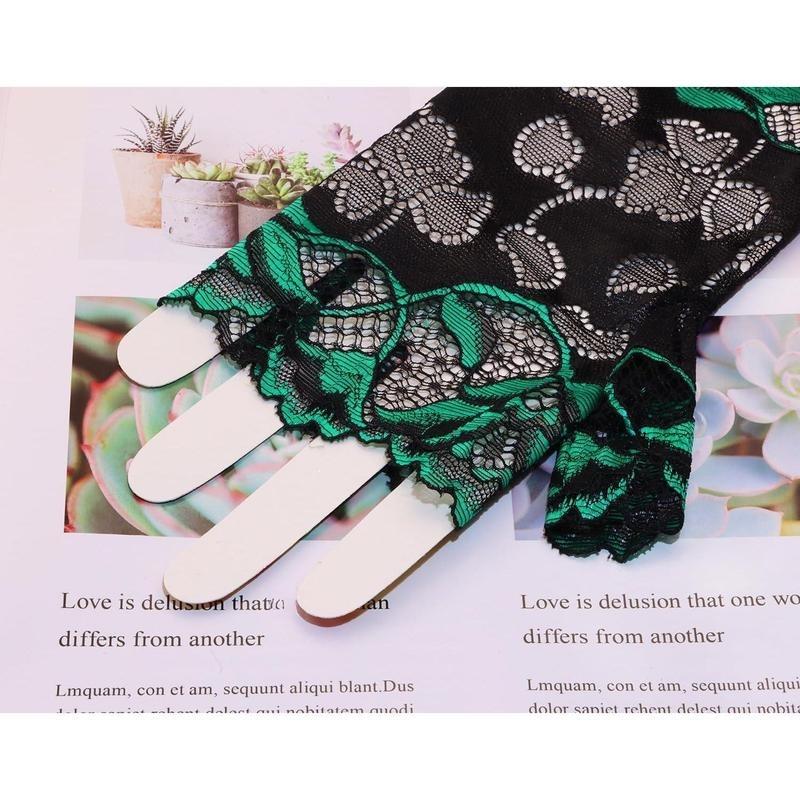 Mary B 48415 lace fingers gloves lace half finger gloves