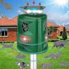 Répulsif pour chats et animaux d'extérieur avec technologie ultrasonique alimentée à l'énergie solaire à 360 degrés, capteur de mouvement et flash LED pour la protection du jardin