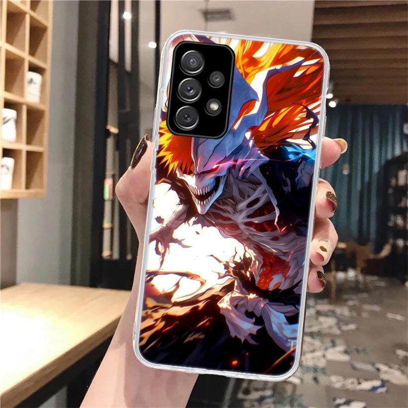 Kurosaki Ichigo Bleach Soft Phone Case For Samsung Galaxy A52 A42 A32 A12 A22 A51 A50S A30S A20S A10S A71 A41 A31 A21S A40 A20E