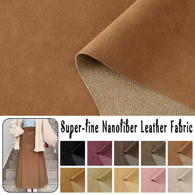 50x140cm Super-fine Nanofiber Leather Fabric Outerwear Vests Skirts Handmade Material Breathable Tear-resistant for DIY Sewing