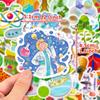 50 Cartoon Creature Stickers Cute Cartoon Biology Class Children's Stationery Notebook Water Cup DIY Waterproof