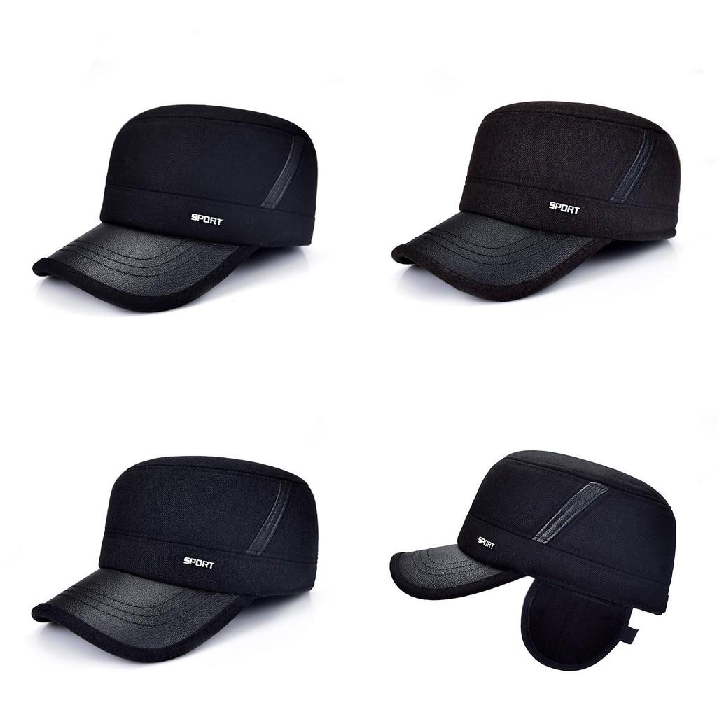 Protection Sport Ear Flat Top Hat The Elderly Windproof Warm Thickening Wool
