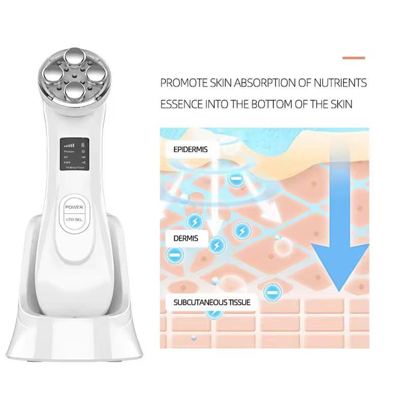 Promotion High Frequency Facial Beauty Machine 5 in 1 Facial Massager Microcurrent Rechargeable Facial Frequency Wand