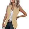 2025 Summer Sleeveless Suit Jacket: Women's Solid Color, Loose Fit, with Suit Collar