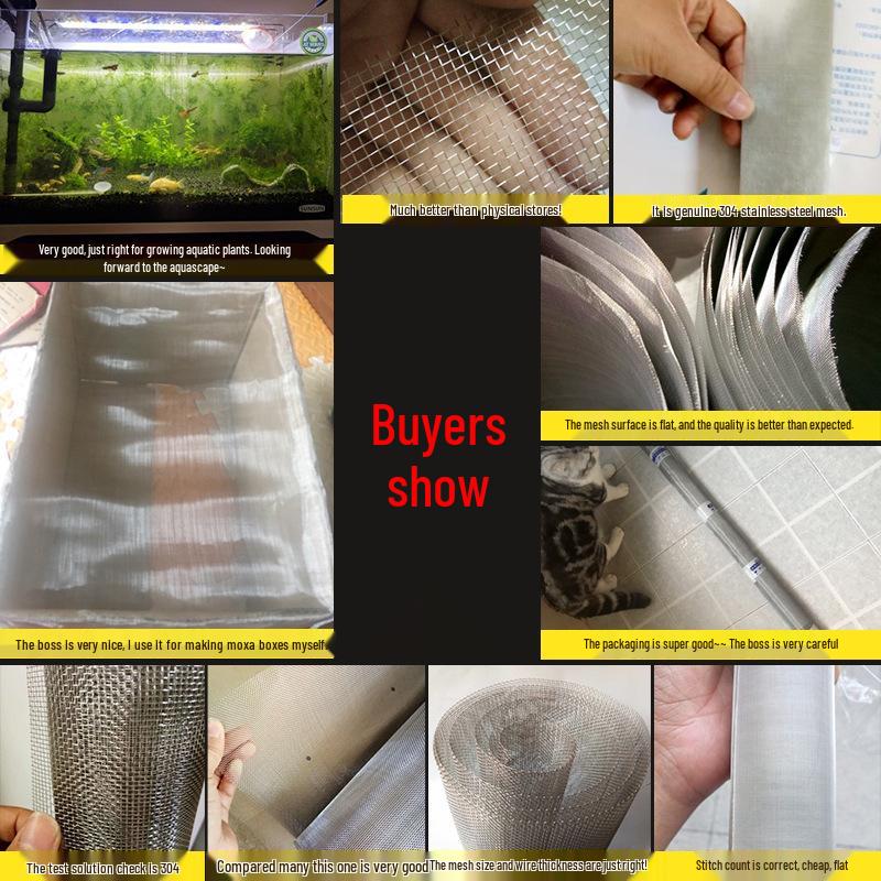 304 Edelstahlgewebe, 6-500 Maschen, Industrielles verdicktes Metalldrahtfilter.