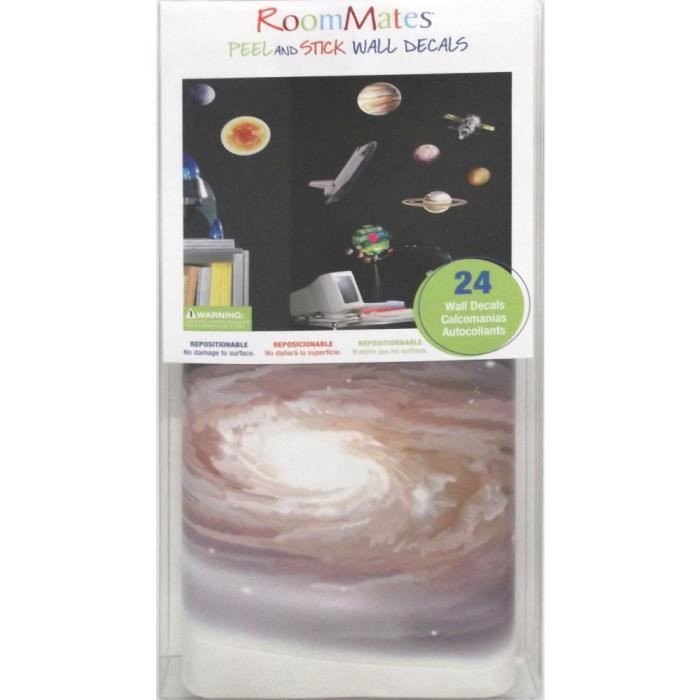 Stickers - ROOMMATES - Voyage Dans l'Espace - Repositionnables - 4 Feuilles - 10,1cm X 44,1cm