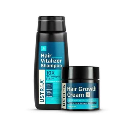 Hair Vitalizer Shampoo - 250ml | Dermatologically Tested, Helps Keeps Your Hair Healthy & Hair Growth Cream - 100g