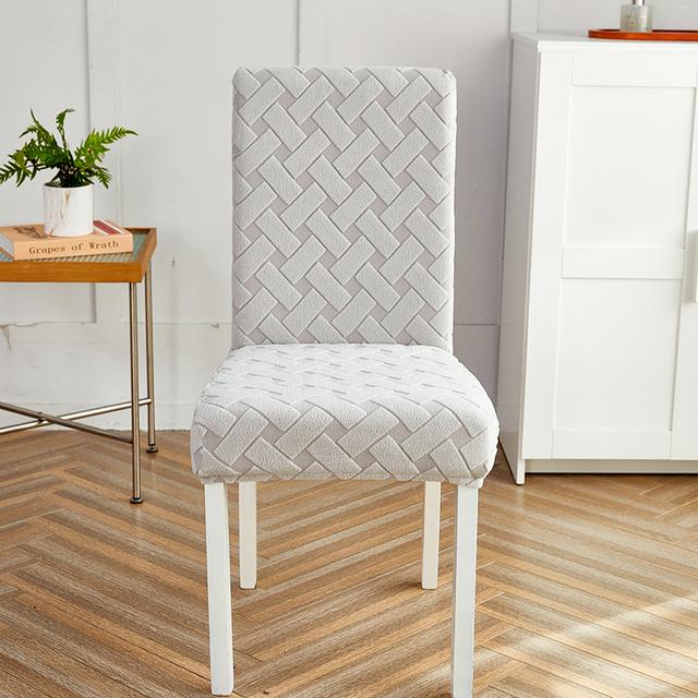 Thick Jacquard Chair Cover Spandex Stretch Slipcovers Chair Seat Covers For Kitchen Dining Room Wedding Banquet Home 1pc