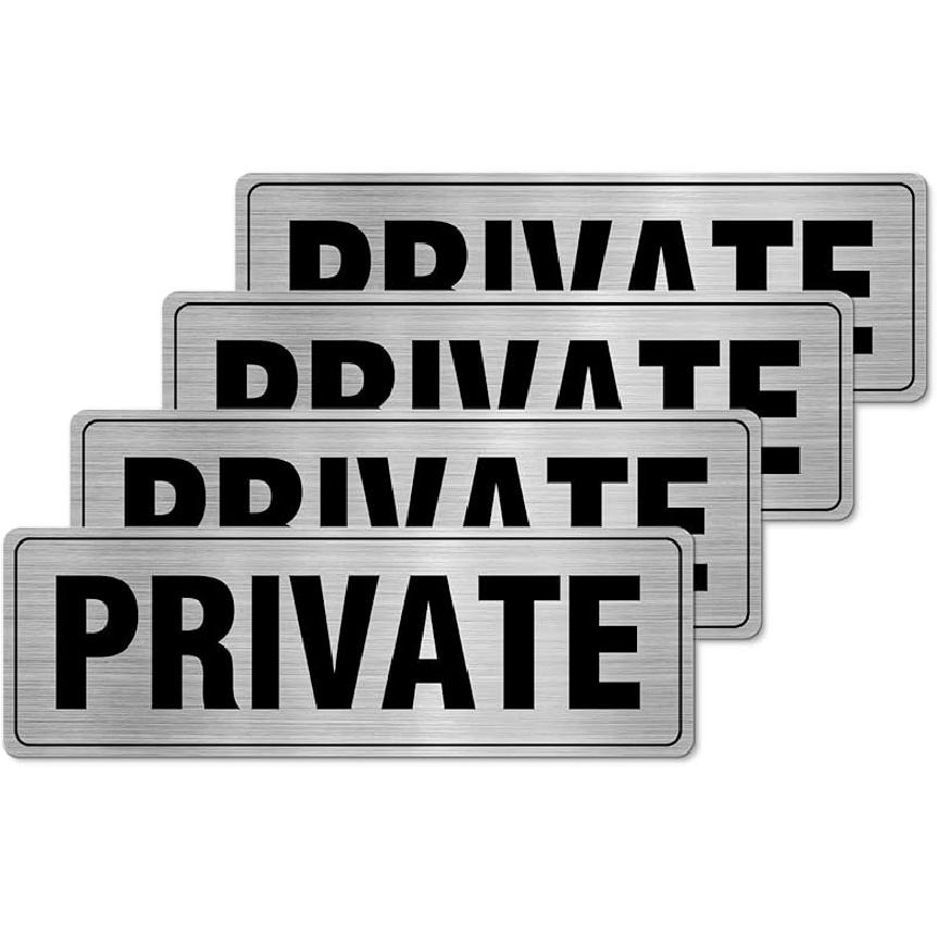 24 Hour Video Surveillance Sign Aluminum Silver 9 x 3 Inches Self-Adhesive Waterproof Metal Door Wall Sign for Business Restaurants 4 Pack