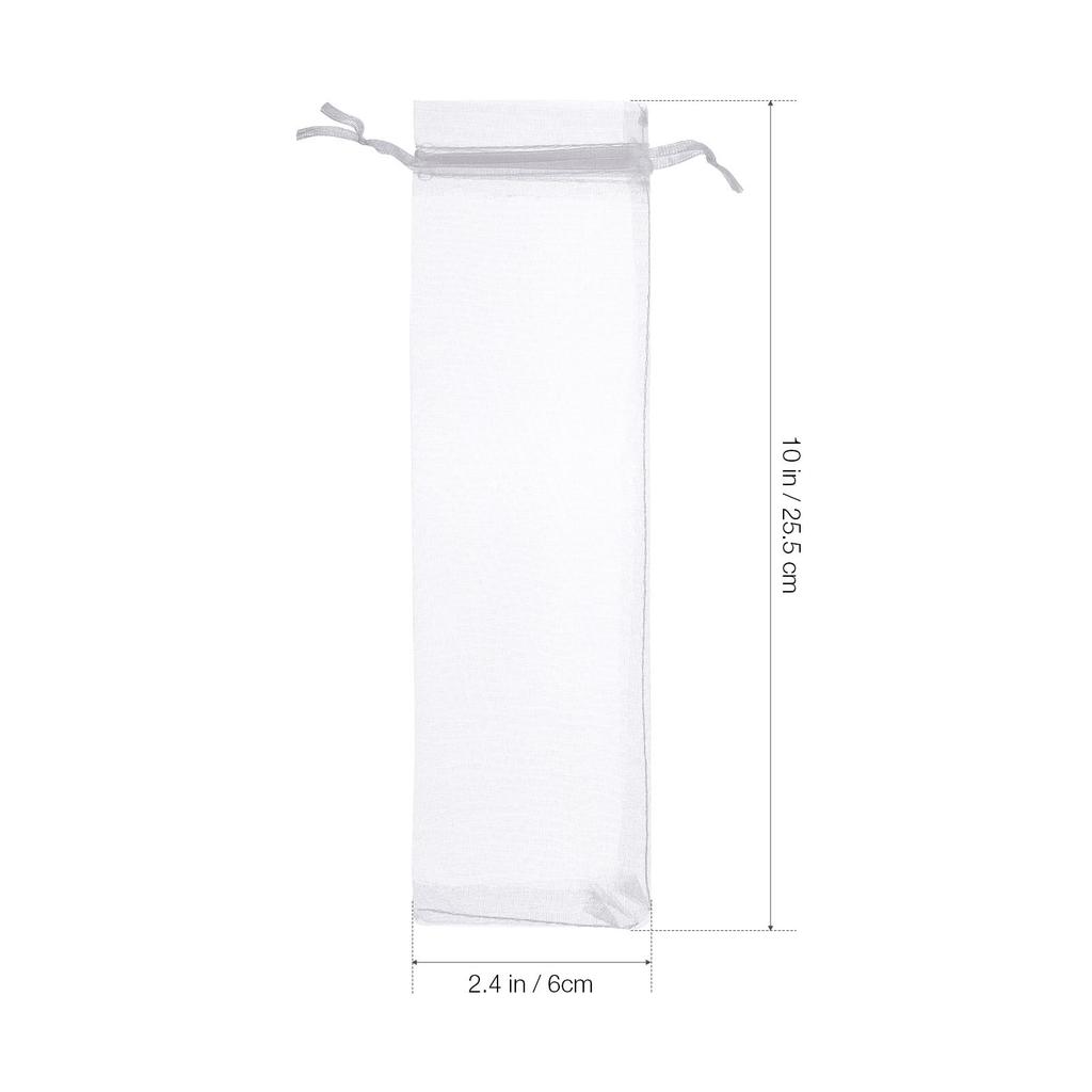 VORCOOL Organza Kordelzugbeutel für Set von Netz-Aufbewahrungsbeuteln, Perfekt für Geschenke und kleine Schmuckdosen x Fächer, 50, Weiß, Kordelzug,
