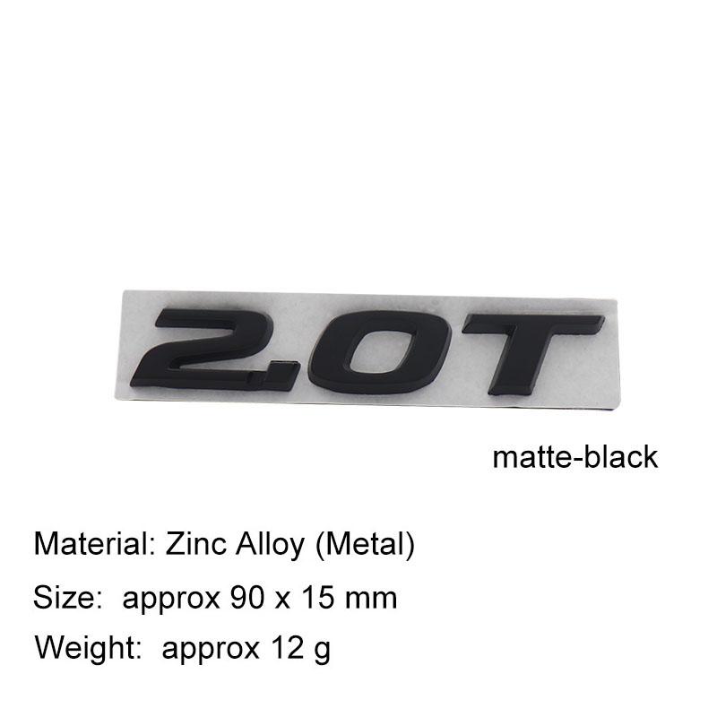 3D Car Styling 2.0T Sport Displacement for Accord 10th Civic CRV car Hood Fender trunk Rear Bonnet Nameplate Decal Emblem Badge Sticker