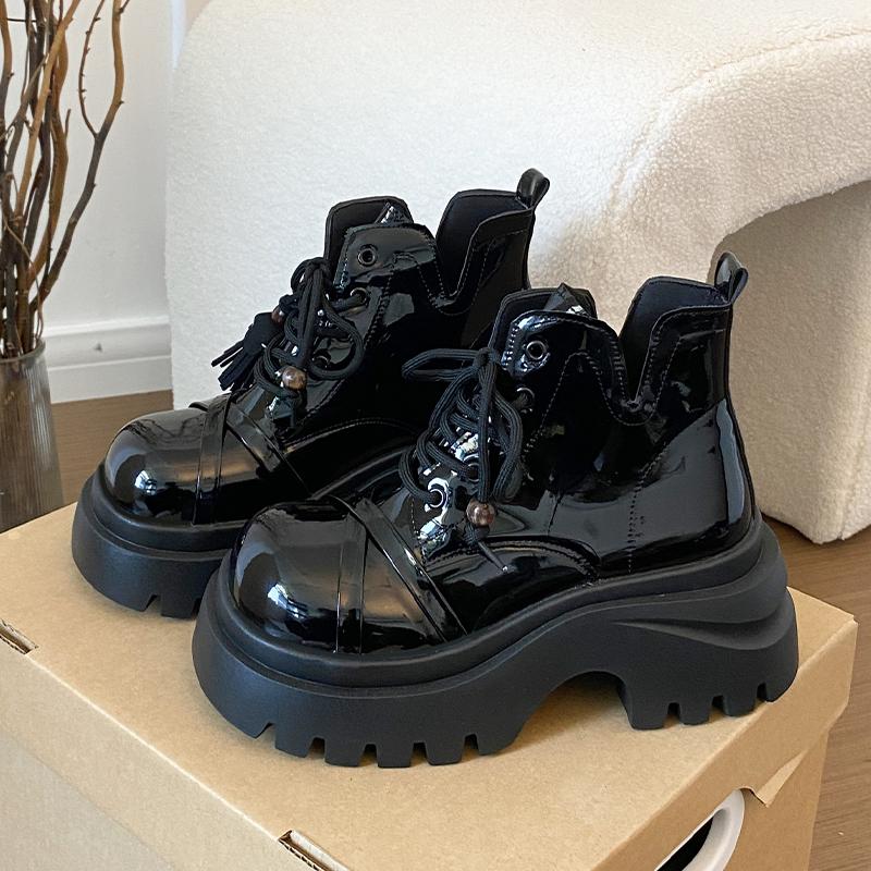 Ankle Boots for Women Flats Platform Lace Up Casual Shoes Fashion Woman Sport Boots 2025 Winter Chelsea Botas Mujer De Zapatos