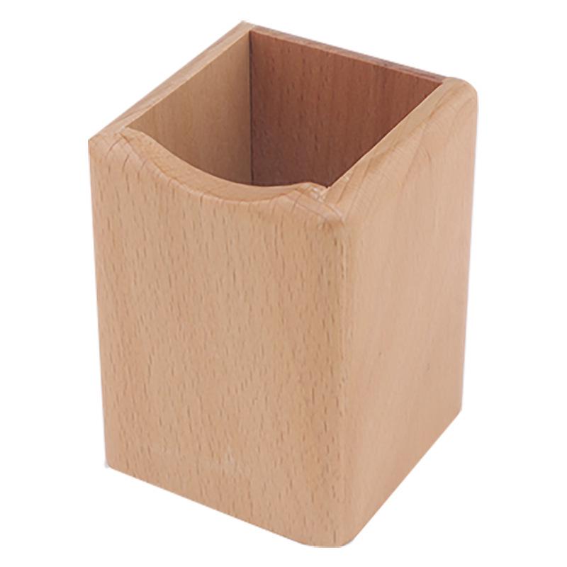 Diamond-Shaped Beech Wood Painted DIY Pen Holder