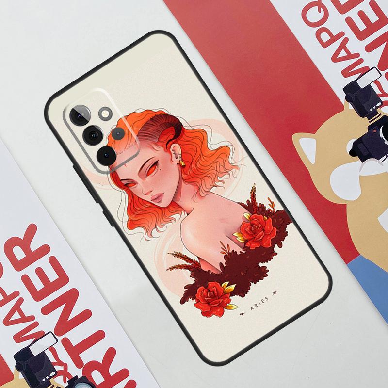 Horoscope Girl Scorpio Taurus Virgo Case For Samsung Galaxy A06 A16 A36 A56 A55 A35 A33 A53 A13 A23 A17 A54 A34 A14 A52 A32 A15