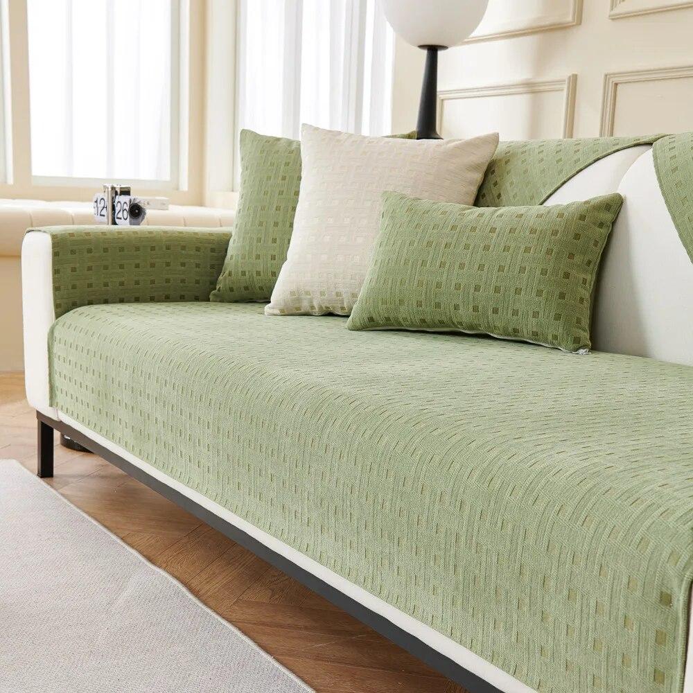 

Сетчатый жаккардовый диван-полотенце, синель, нескользящие чехлы на диван для гостиной, L-образный чехол для дивана, чехлы для домашних животных, детский коврик для дивана, 1 шт. 70x70cm 1pcs